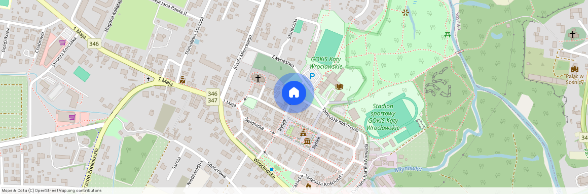 ul. Parkowa, Kąty Wrocławskie, Kąty Wrocławskie, wrocławski, dolnośląskie