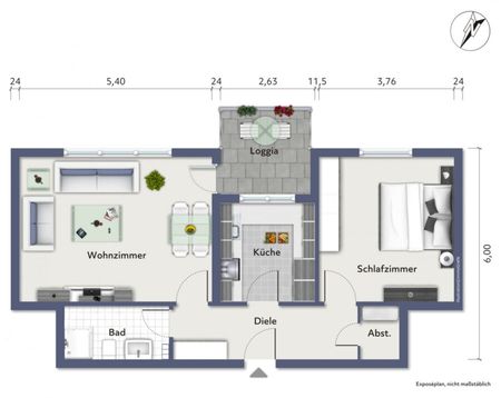 Blömker! Helle 2,5 Raum Erdgeschoss Wohnung mit Loggia in Gladbeck Mitte! - Foto 5