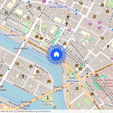 Quai des Célestins et Rue Saint Paul 75004 Paris (4e arrondissement)