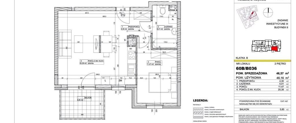 Sprawdź>>>Klimatyczne 2 pokoje na Białołęce 46.57 m² - Фото 1