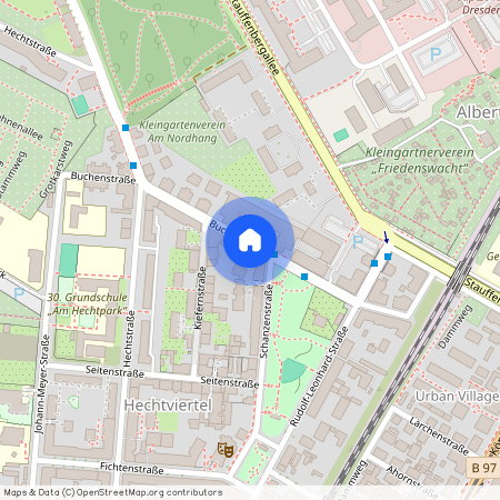 Lage, Buchenstraße 13, 01097 Dresden