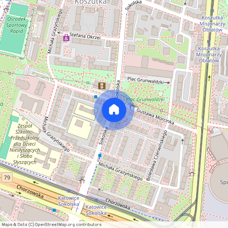 ul. Gustawa Morcinka, Koszutka, Katowice, śląskie