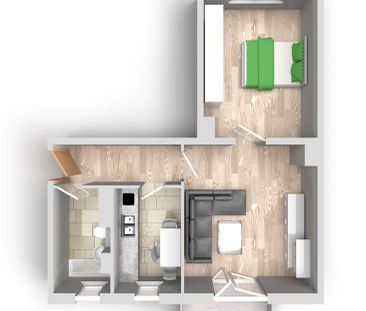 2-Raum-Wohnung Vogelweide 64 - Foto 2