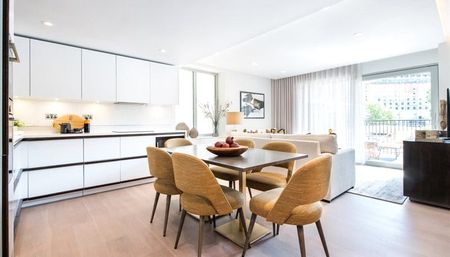 This 3 bedroom apartment is located on the first floor. A large open plan living/dining area has been furnished with the most luxury furnishings and fabrics and leads out onto your very own large private balcony. EPC Rating B | Council Tax: G - Photo 3