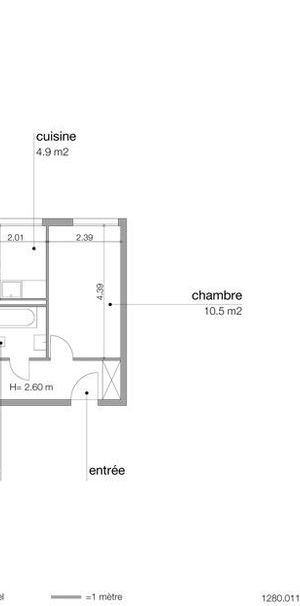 Logement de 2,5 pièces de 45 m2 au 3ème étage. - Foto 2