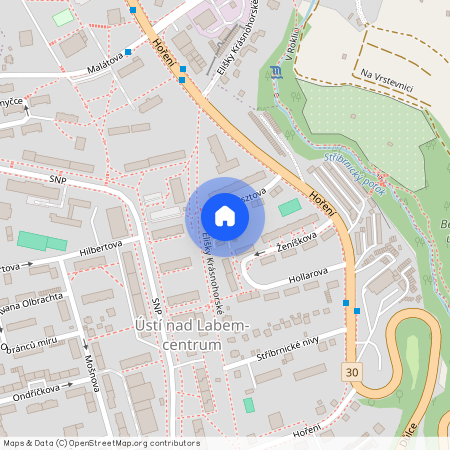 Elišky Krásnohorské, Ústí nad Labem - Ústí nad Labem-centrum