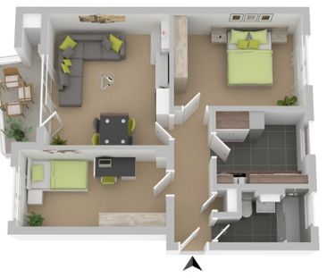 Köslinstr. 12, 1 R - Modernisierte 3 Zimmer Wohnung mit Tageslichtb... - Photo 1