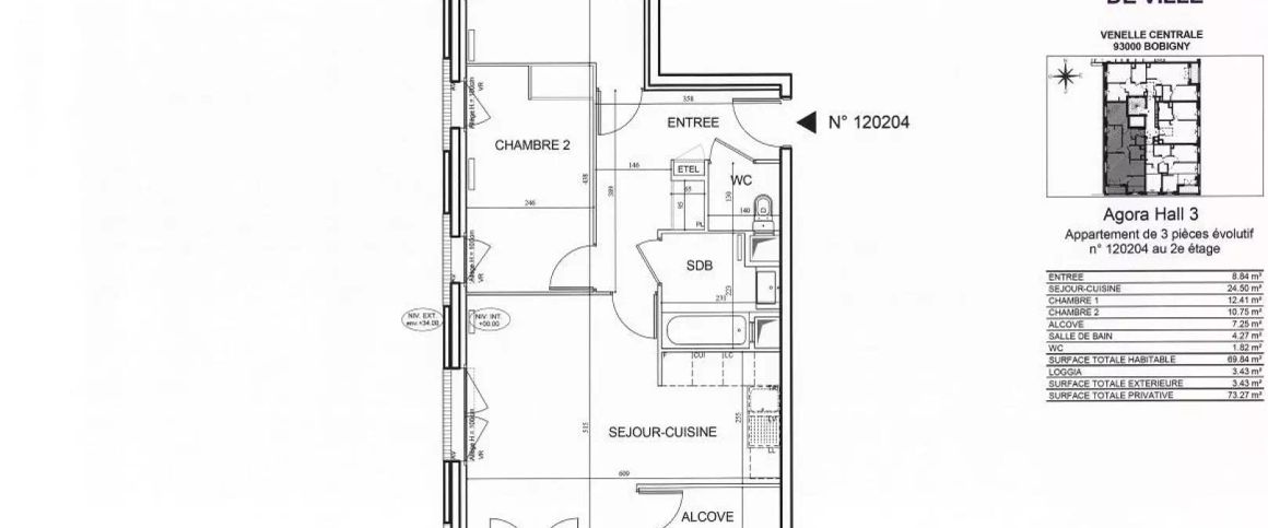 location Appartement T3 DE 69.7m² À BOBIGNY - Photo 1