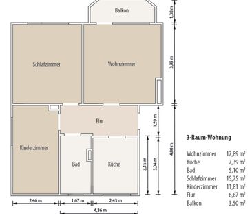 3-Raum-Wohnung mit schöner Aussicht vom Balkon! - Foto 4