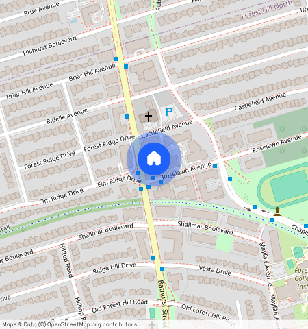 ** Bathurst Street, Toronto, Ontario, M6B 2Z1 (Bathurst & Eglinton)