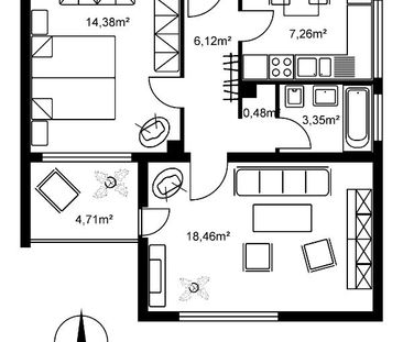 2-Zimmer-Wohnung in Raunheim mit sanierten Bad - Foto 4