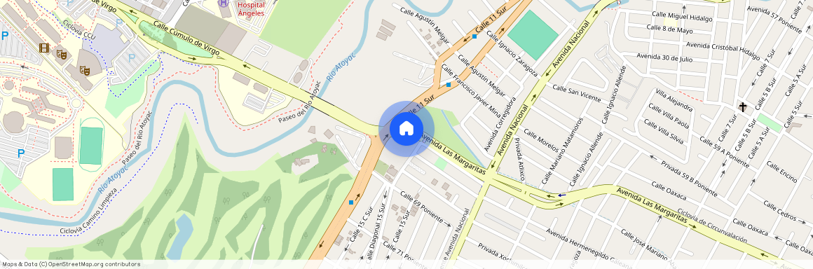 av. de las margaritas, Colonia San José Mayorazgo, C.P. 72450, Puebla