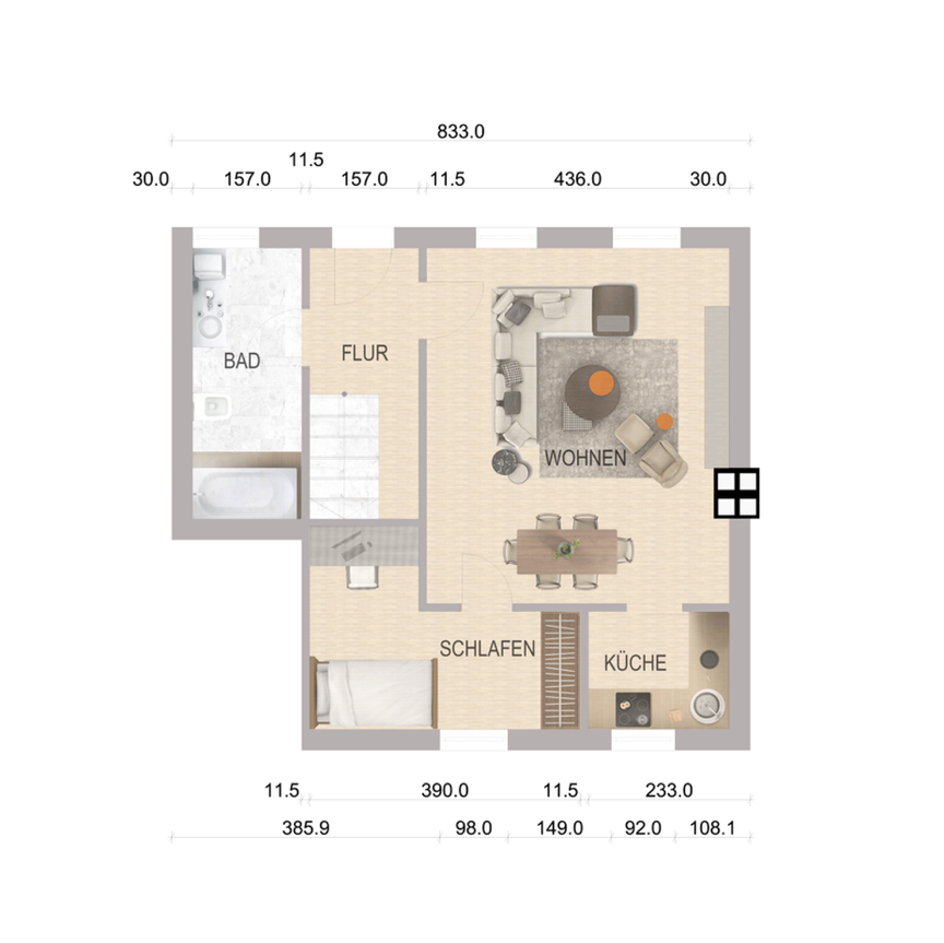 Charmante 3-Zimmer-Maisonettewohnung im idyllischen Fischerdorf Ditzum - Photo 1