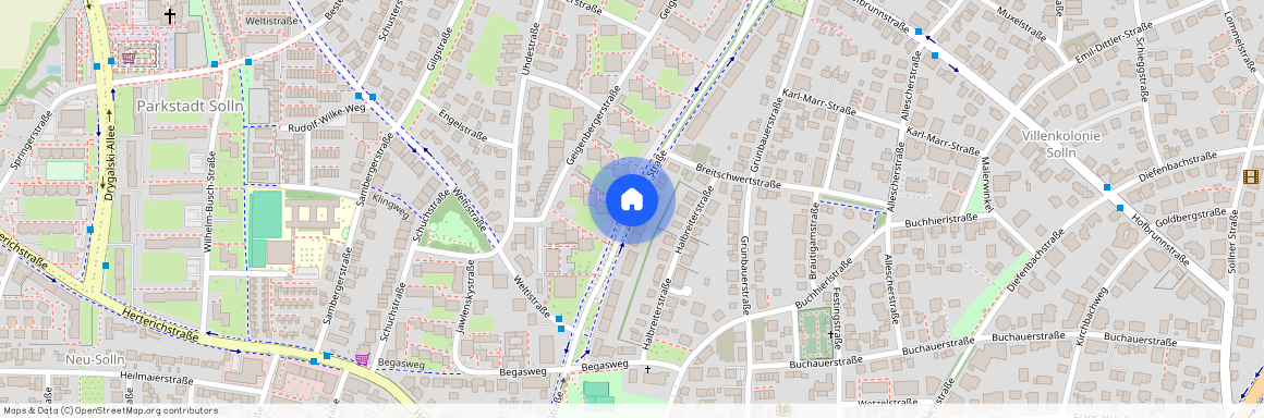 Plattlinger Straße, 81479 München Solln ca. 8, 0 km south-west of Munich-center