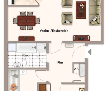 "Idyllisches Wohnen auf dem Dorf: Gemütliche 3-Zimmer-Wohnung am Nienburger Weg" - Photo 1