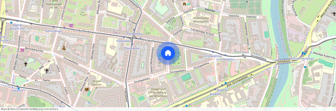 ul. Wilhelma Roentgena, Plac Grunwaldzki, Śródmieście, Wrocław, dolnośląskie