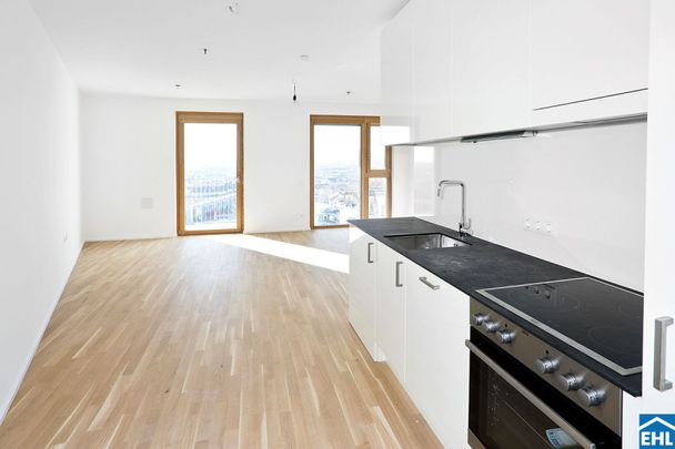 Sonnwendviertel: 1-Zimmer-Wohnung mit Balkon im 19. OG – Fitnessraum, Co-Working & Rooftop-Terrasse inklusive! - Photo 1