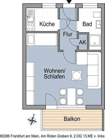 Schicke 1 Zimmerwohnung mit Balkon - Foto 3