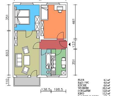 3-Raum-Wohnung mit neuem Bad vor Einzug! - Foto 1