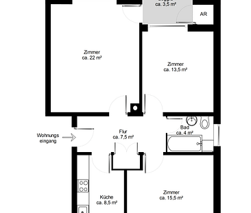 Gepflegte Balkonwohnung in ruhiger Wohnanlage - Photo 1