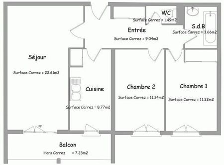 Location Appartement 3 pièces 68m² ST JEAN DE LA RUELLE 45140 - Photo 5