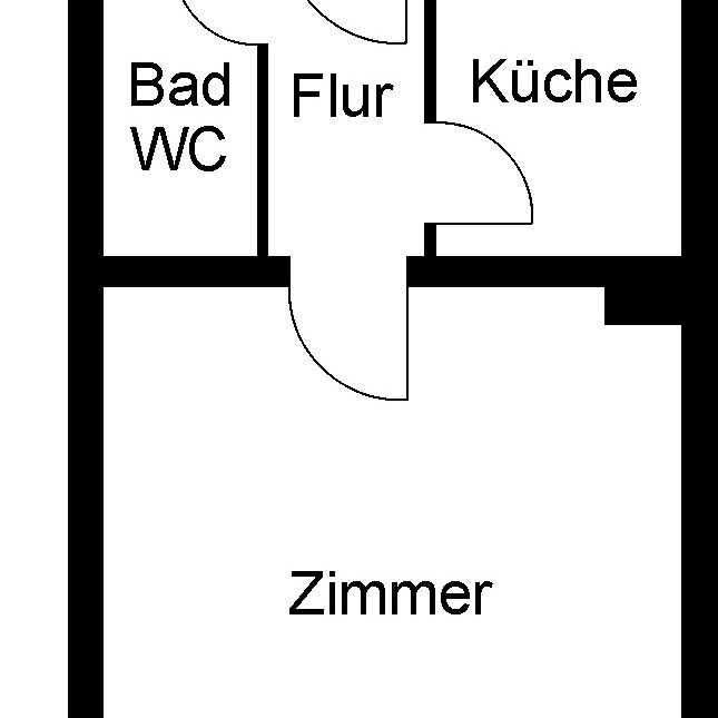 Niedliche 1-Zimmer-Wohnung im Erdgeschoss // EG Wohnung 3 - Foto 1