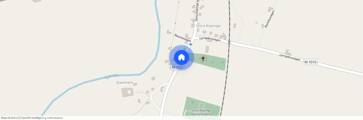 Stora Köpinge Byväg, Köpingebro