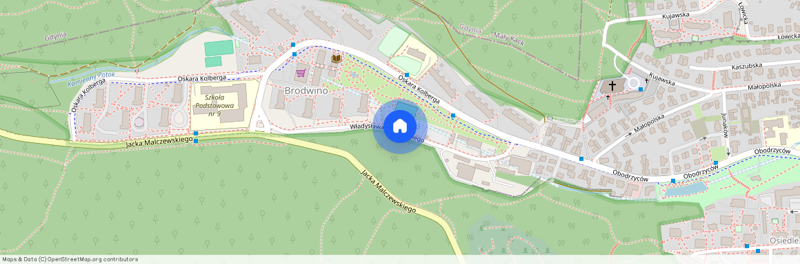 ul. Władysława Cieszyńskiego, Brodwino, Sopot, pomorskie