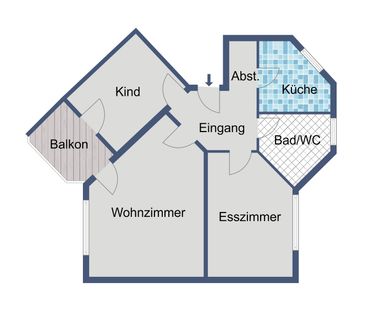 WBS erforderlich - Ideal geschnittene Wohnung mit guter Verkehrsanbindung - Foto 5