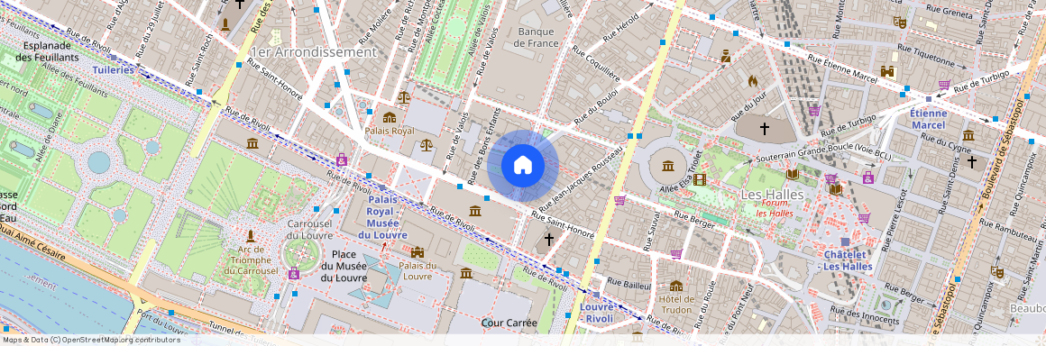 Rue Croix des Petits Champs entre Rue du Pélican et Rue du Bouloi 75001 Paris (1er arrondissement)