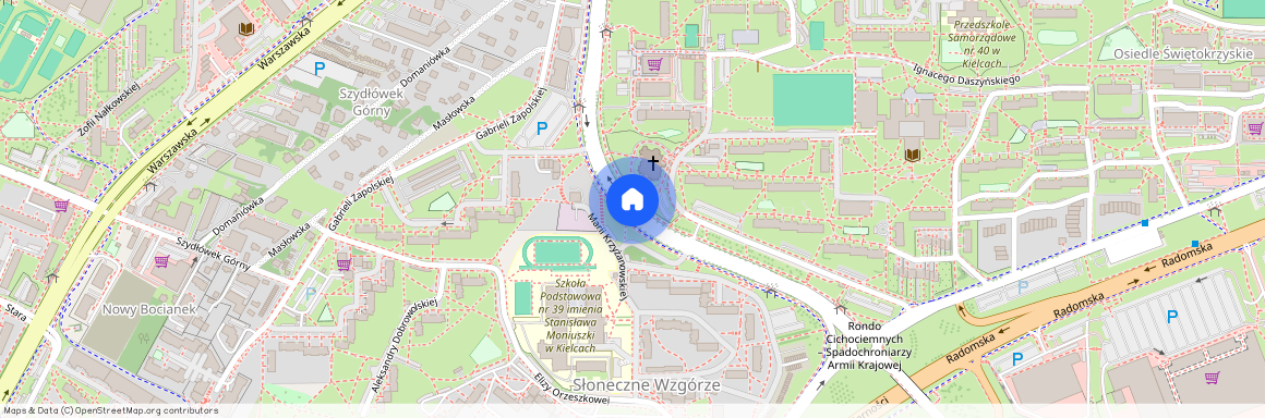 ul. Biskupa Mieczysława Jaworskiego, Osiedle Świętokrzyskie, Kielce, świętokrzyskie