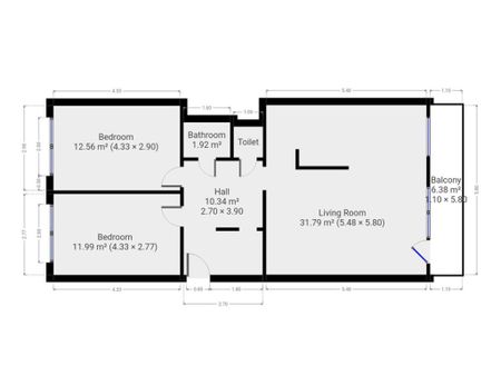 Pronájem bytu 3+kk 79 m2 - Fotografie 2