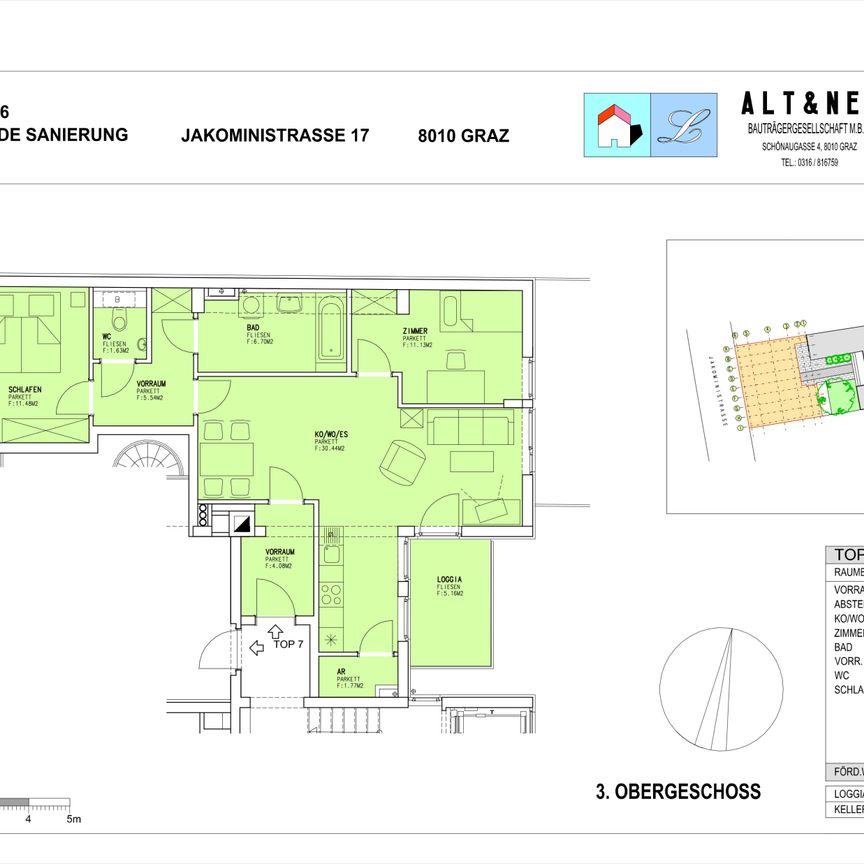 Jakoministraße 17/7 - 3 Zimmer Mietwohnung mit Loggia Nähe Jakominiplatz - Foto 2