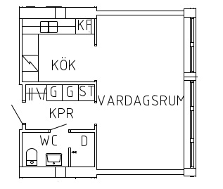 36 kvm på Skeppsbrogatan 28, Luleå - Photo 3