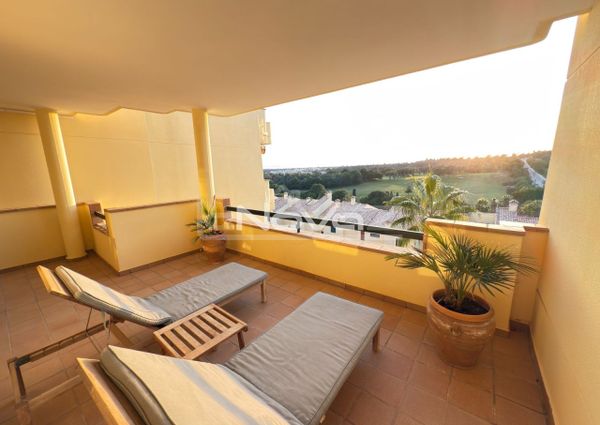 Noble luxury. Two bedroom apartment in a quiet urbanization overlooking the sea and golf cour