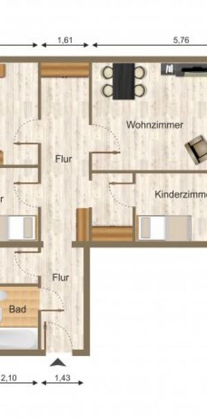 Wohnung, 4 Zimmer (88,95 m²) - Photo 2