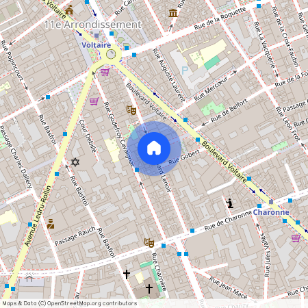 Rue Richard Lenoir, entre Rue de Charonne et Rue Gobert 75011 Paris (11e arrondissement)