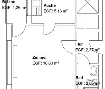 1 Zimmer Apartment für Senioren! - Foto 2