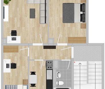Gemütliche 3-Raum-Wohnung im Stadtzentrum - Foto 1