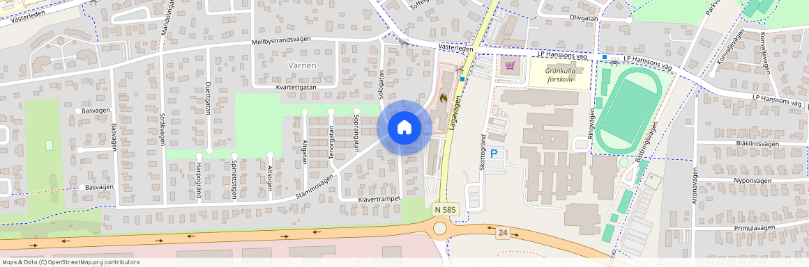 Klavertrampet 1 B, Laholm