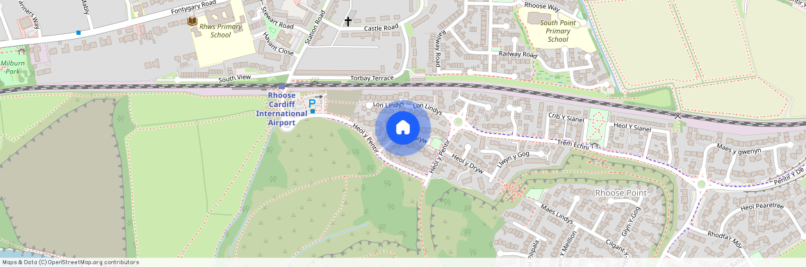 Nyth Y Dryw, Rhoose Point