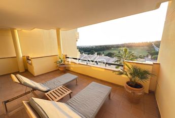 Noble luxury. Two bedroom apartment in a quiet urbanization overlooking the sea and golf cour