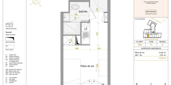 Location Appartement 1 pièce Meublé 17m² NANTES 44300 - Photo 3