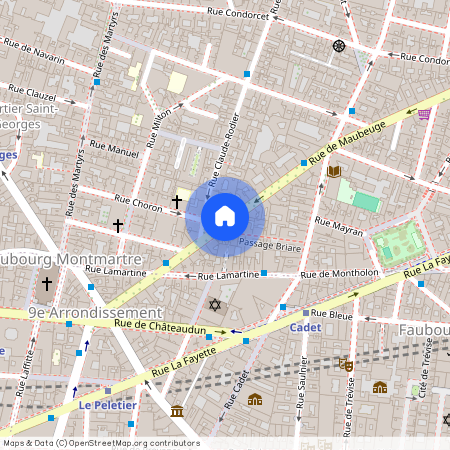 Rue de Maubeuge et Passage Briare 75009 Paris (9e arrondissement)