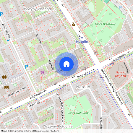 ul. Belgradzka, Natolin, Ursynów, Warszawa, mazowieckie