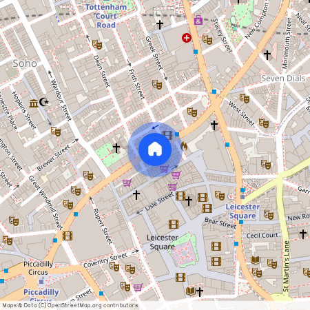 Exeter Mansions, 106 Shaftesbury Avenue, W1D