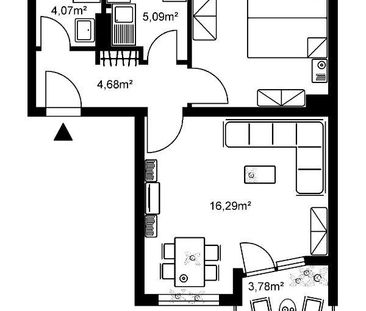 Schöne, zentral gelegene 2-Zimmer-Wohnung mit Loggia - Foto 1