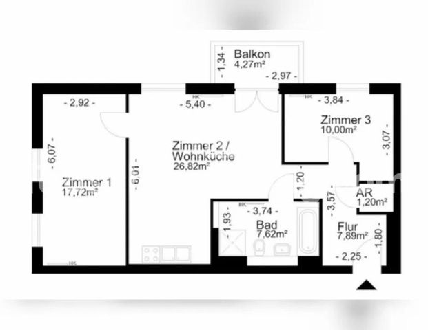 TAUSCHWOHNUNG Sehr helle Neubau 3-Zimmer-Wohnung (WBS) - Foto 1