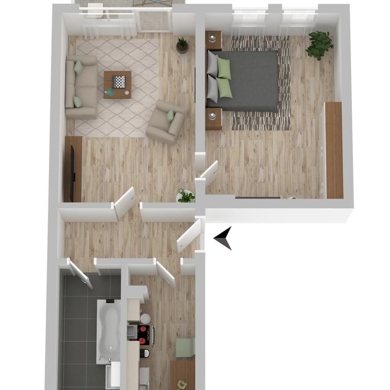 Gemütliche 2-Raumwohnung in Hohenmölsen - Photo 1