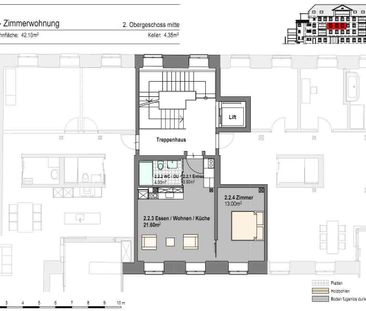 2 Zimmer, 42 m², 2. Stock - Photo 2